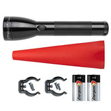 MAGLITE Paquete de seguridad ML50L 2 celdas C LED linterna negro, tamaño medio, ML50L-I201G – Varita roja