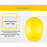 Casco de Seguridad Industrial, Casco de construcción rígido, ventilado, arnés de 4 Puntos, Los Cascos de Seguridad para Adultos