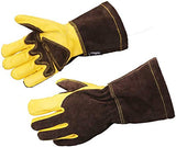 Guantes De Soldador, Guantes De Cuero For Soldar, Manoplas For Chimenea/Camping/Cocina/Jardinería