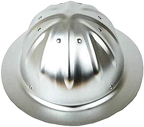 Casco de  seguridad de Aluminio, Gorros Grandes, Casco de protección Lateral Ancha, Parasol, Casco para Exteriores en Obra(Color:Aluminum Alloy)