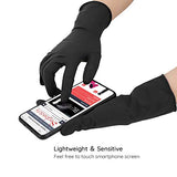 Segbeauty Guantes para colorear el cabello, guantes de goma negros gruesos de 12 pulgadas, sin polvo, 16 unidades, de látex, reutilizables, lavables, accesorios de tinte para el cabello, para salón, jardín, limpieza del hogar, tamaño mediano