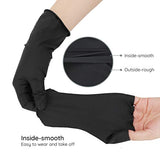 Segbeauty Guantes para colorear el cabello, guantes de goma negros gruesos de 12 pulgadas, sin polvo, 16 unidades, de látex, reutilizables, lavables, accesorios de tinte para el cabello, para salón, jardín, limpieza del hogar, tamaño mediano