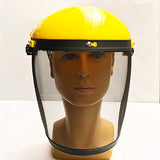 Casco de Seguridad Forestal Industrial Máscara de Cabeza Facial Cable de Acero a Prueba de Salpicaduras Máscara de Seguridad Pantalla de Protección para Corte de Hierba Poda de Ramas Suministros de Trabajo Agrícola