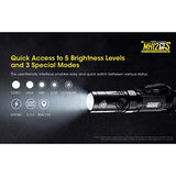 Nitecore MH12GTS - Linterna Recargable USB de 1800 lúmenes, Color Negro