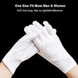 30 guantes de algodón blanco para manos secas eccemas, guantes de inspección SPA, guantes de trabajo hidratantes, guantes de tela de ajuste elástico, 15 pares