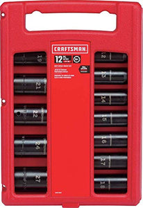 Juego de puntas de impacto CRAFTSMAN  métricas, 1/2 pulgadas, 12 piezas (CMMT15887)