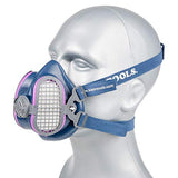Máscara facial, kit de respirador P100, incluye máscara respiradora y filtro de repuesto, 2 piezas Klein Tools 80044, Negro, M/L with Extra Replacement Filters