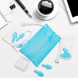 Tapones para oidos para dormir,Tapones Oídos de Espuma,Tapones de silicona reutilizables para los oídos, impermeables, hipoalergénicos, reducción de ruido, para dormir, natación, ronquidos, conciertos, 32dB más alto NRR, 3 pares con bolsa de viaje