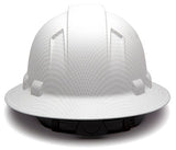 Gorro duro de ala completa, suspensión de trinquete de 4 puntos, patrón de grafito blanco mate