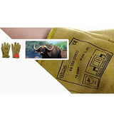 Guantes de soldador Guantelete Resistente a Las Llamas Amarillo Claro