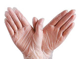 OCOMMO Guantes desechables de vinilo PVC (100 piezas) guantes desechables sin látex para protección, limpieza, preparación de alimentos, cocinar, manipular, otros, grandes