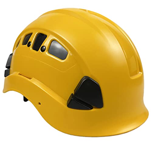 Casco de Obra Protección en el Trabajo ABS Casco de Seguridad en Trabajos en Altura Protección de la Cabeza/Yellow / 1 PCS