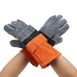 ENZZ Guantes ignífugos, Guantes de protección para cocinar al Aire Libre Mediante Soldadura Naranja