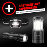 GearLight Linterna táctica LED S1000 [2 unidades] – Lúmenes altos, Zoomable, 5 modos, luz resistente al agua – Accesorios de camping, equipo al aire libre, linternas de emergencia