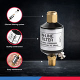Neiko 30253A Separador de agua y aceite para línea de aire | 1/4" NPT entrada y salida | 150 PSI