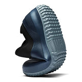YUKTOPA Zuecos de trabajo impermeables y antideslizantes para hombre y mujer, resistentes al aceite, zapatos de chef de seguridad para jardín, zapatos de trabajo, Azul / Patchwork, 13.5 Women/12.5 Men