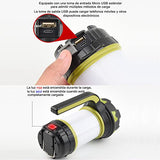 Linterna recargable para linterna de camping, 6 modos, banco de energía de 3600 mAh, gancho de colgar de dos vías, perfecto para acampar, caminar, recreaciones al aire libre, cable de carga USB incluido