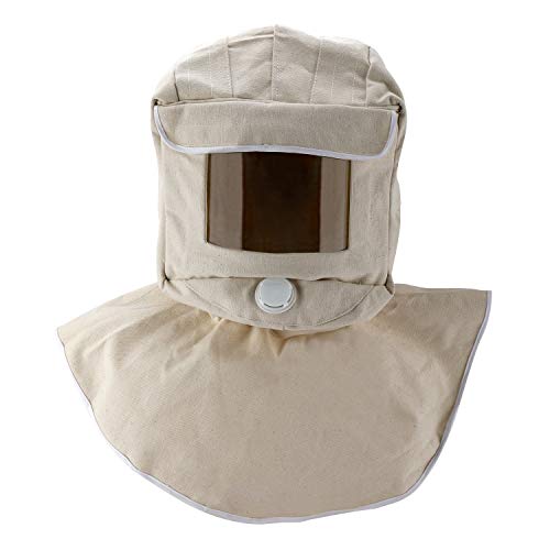 Capucha lona chal tapa sandblaster máscara anti polvo máscara de protección facial casco protector