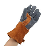 WEYI Guantes de protección para Barbacoa Guantes de Cocina para Exteriores Resistentes al Calor ignífugos portátiles para soldar Café