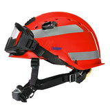 Casco de Rescate y Combate contra Incendios HPS 3500 con Goggles (Rojo)