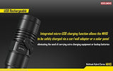 Nitecore MH10 1000 LM Recargable CREE XM-L2 U2 Linterna LED, Negro, Izquierda/Derecha