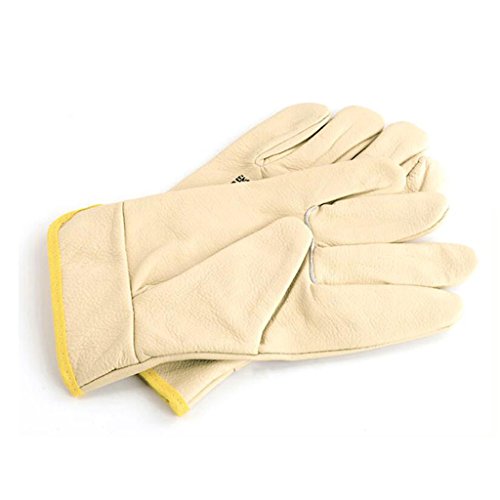 Guantes de Soldador con Aislamiento térmico Protección de Alta Temperatura Protección Laboral Guantes Cortos de Cuero
