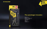 Nitecore MT21C - Linterna LED de cabeza inclinable de 1000 lúmenes y 90 grados, batería recargable NL1826R con cable de carga USB EdisonBright