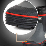 DUANGUOYAN Botas de Lluvia- Botas de Lluvia de Color de Contraste de Costura para Hombres en el Tubo Botas de Goma Antideslizantes Impermeables Cubierta de Zapato Impermeable Ajustable para Hombres