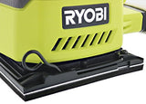 Lijadora de palma Ryobi P440 One + 18V Ion de litio 12,000 RPM 1/4 hoja con bolsa para polvo integrada y almohadillas de lijado incluidas (batería no incluida, solo herramienta eléctrica)