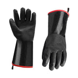 Guantes negros de neopreno resistentes al calor para barbacoa a °C tolerancia – Impermeable y resistente al aceite – Guantes de parrilla para hombres y mujeres – Guantes ignífugos de alto calor para cocinar – Hornear a la parrilla camping