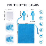 Tapones para oidos para dormir,Tapones Oídos de Espuma,Tapones de silicona reutilizables - 3 pares SNR 31, tapones suaves y cómodos para reducir el ruido para nadar, dormir, avión con estuche de viaje