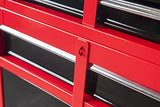 BIG RED ATBT1204R-RB Torin - Organizador de Herramientas de Taller con Ruedas para cochera, con 4 cajones Desmontables con Armario de Almacenamiento Grande y Estante Ajustable, Rojo/Negro