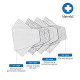 Seviete Set de 10 Cubrebocas Certificado KF94 Estilo Coreano. Máscara facial para adulto protección premium de 4 capas de filtración y proteccion contra particulas. Ajustador nasal oculto. Empaque Invidivual. Tapabocas que brinda seguridad y cuidado entre
