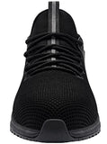 LARNMERN Zapatos de punta de acero para hombre, impermeables, ligeros, de seguridad, antideslizantes, tenis de trabajo, puntera de seguridad, moda de trabajo, color negro, Negro, 10.5 US