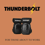 THUNDERBOLT Rodilleras para trabajo, construcción, pisos, jardinería, limpieza, con doble gel, cojín de espuma gruesa y correas antideslizantes ajustables