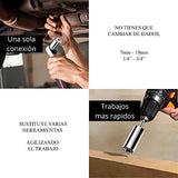 SEAFON Universal Dado Llave Ajustable Juego Vaso, Dado Universal, Juego De Adaptadores Multifuncional, Set Universal Adaptador Enchufe Gator Grip Llaves Vaso 7 – 19 mm Ajustable