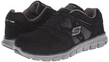 Skechers, Zapatos de Trabajo para Hombre, Synergy Ekron 77068, Negro/Carbón, 27 Ancho Medio