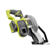 RYOBI 18 voltios ONE+ inalámbrico 7-1/4 pulgadas. Sierra ingletadora compuesta (solo herramienta) con hoja