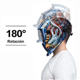 Casco o Careta para Soldar Fotosensible Electrónica Auto Oscurecimiento Uso Industrial Original Retro Protección Casco para Soldar Soldadura Mascara para Soldar Diseño Aguila Azul