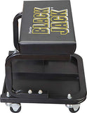Torin TR6100W Blackjack Rolling Creeper - Taburete mecánico Acolchado con Bandeja de Herramientas, Color Negro
