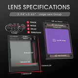 YESWELDER LYG-17800F - Casco de soldadura de oscurecimiento automático, pantalla de visualización grande, color verdadero, sensor de 4 arcos, para soldadura de arco TIG MIG