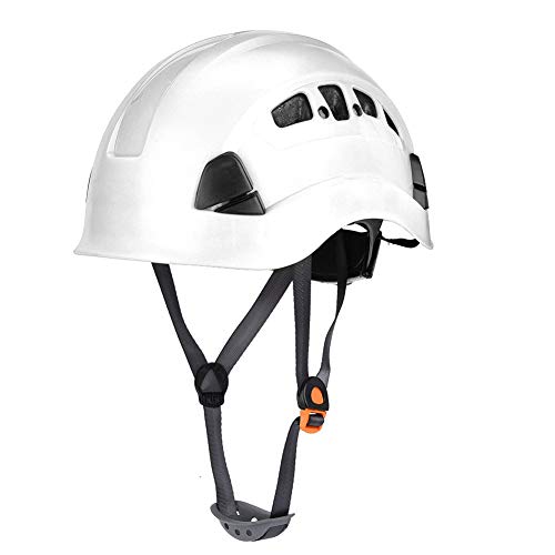 Casco de espeleología, Casco de Seguridad Material de Calidad Resistencia a Altas temperaturas para espeleología(28 * 21 * 18cm-Blanco)