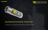 NITECORE TIKI Mini Futuristic LED Llavero Luz 300 Lumens-Integrado Batería de iones de litio recargable