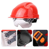 Casco de Seguridad, Casco de Trabajo Estable humanizado, cómodo y antirruido, Electricista reparador para Soldador(6.00*6.00*4.00cm-Red)