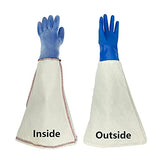 SHUNJIE Guantes de goma de lona Sandblaster, guantes de protección de trabajo de chorro de arena de 62 cm, guantes de trabajo duraderos para chorro de arena