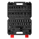 Eastvolt - Kit de herramientas mecánicas, juego de llaves de transmisión, juego de 46 piezas con trinquete reversible de 72 dientes, métrico/SAE (ASK06)