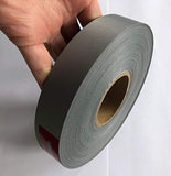 Cinta Reflectante Gris Plata de Alta Visibilidad 100m Ancho 2.5cm 1" Cinta de Seguridad Reflectiva de Tela Uniformes Chalecos de Seguridad Reflejante Advertencia de Cosido Ajuste de Seguridad
