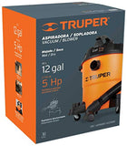 Truper ASPI-12, Aspiradora/Sopladora plástica, líquidos y sólidos 12 gal (45 L)
