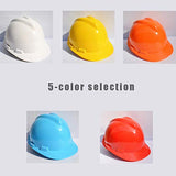 Casco de Seguridad con Ranuras En V ABS Protección Anti-Rotura Cascos de Protección Construcción Anticaída Obra de Construcción Construcción de Carreteras Túnel Mina