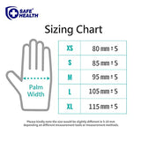 Safe Health - Guantes de examen de vinilo, desechables, sin polvo, sin látex, extra grandes, transparentes (caja de 90) SVF4C5-BX-XL